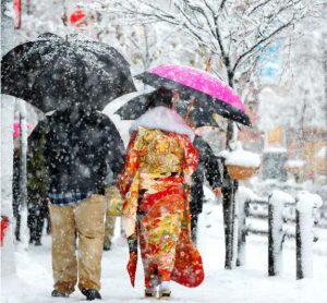 fuertes nevadas en japon